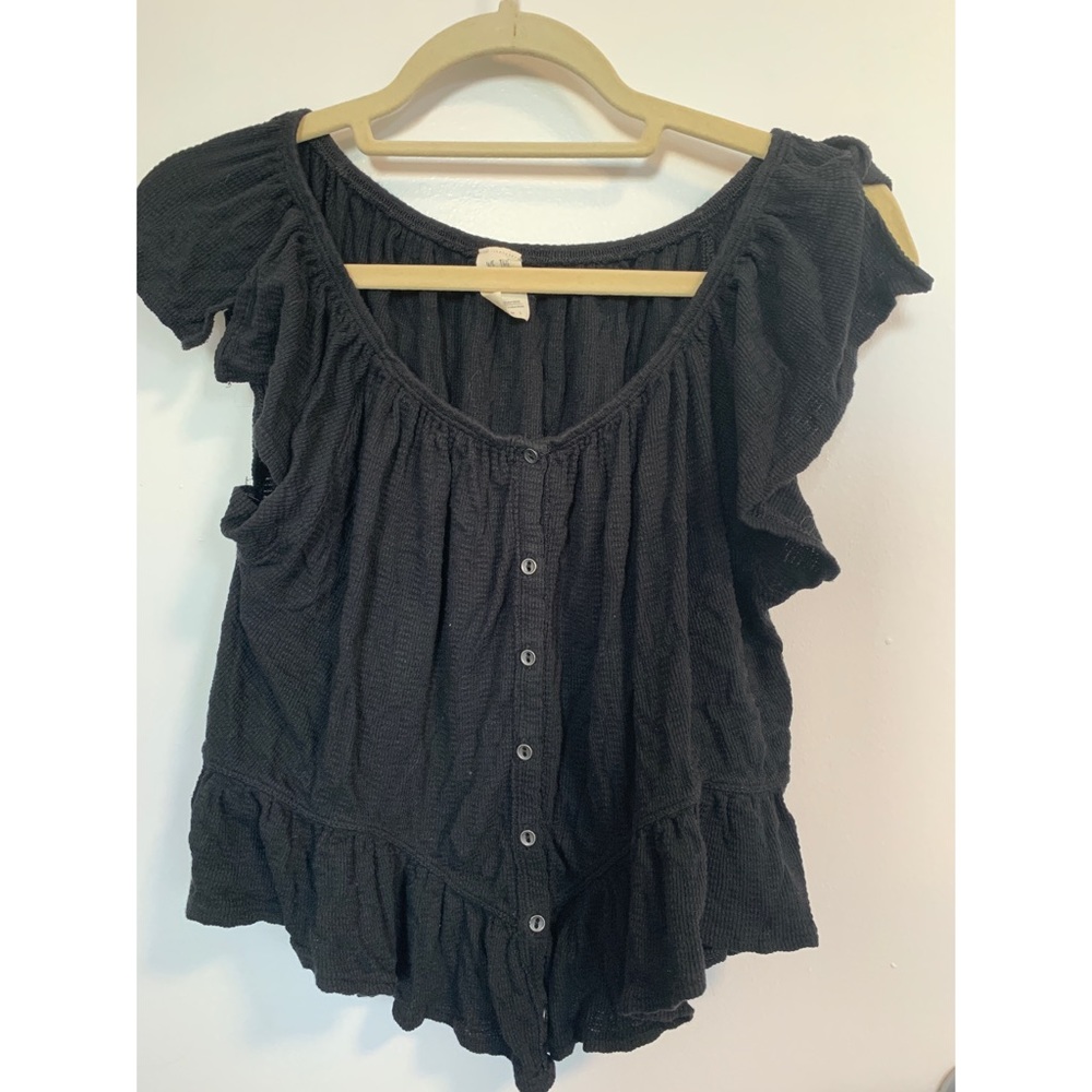 Free people button up swing top